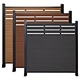 Semi-Privacy Wood Plastic Composite Fence Aluminum Post Outdoor WPC Fence Panel